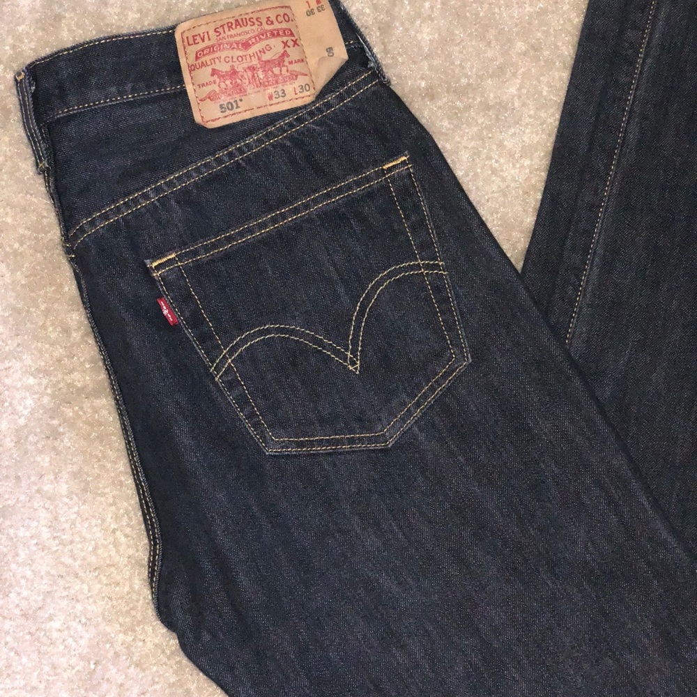 Levi's Men's 501 Blue/Black Jeans Size W33xL30